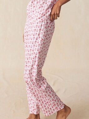LAKE  Rosewater Sprig Floral Pima Cotton Pajama Bottoms XXL